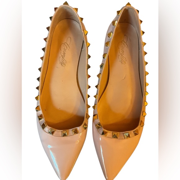 COMFITY Pale Pink RockStud Ballet Flats - Picture 3 of 10